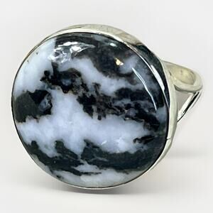 White Buffalo Turquoise Sterling Silver Ring Size 10 925 Southwest Style 6.6g